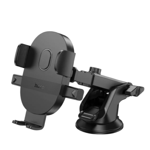 Автотримач для телефона HOCO H19 Mighty one-button car holder(center console) Black new