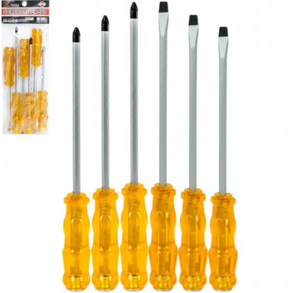 Набір викруток 6 шт з ергономічними ручками JC-16 1307 new