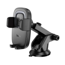 Тримач для гаджетів на торпеду Hoco HW32 Crown з бездротовою зарядкою пластик чорний