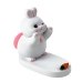 Тримач для гаджетів настільний Funny Rabbit Up пластик білий з рожевим
