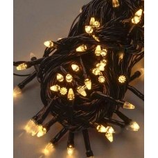 / Світлодіодна гірлянда-нитка чорний дріт 500 LED SOFI свічка матова 36.5 м 8 режимів теплий білий