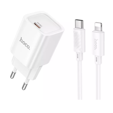 Зарядний пристрій з кабелем Type-C/Apple Lightning 1 м HOCO C148A Charm 30 W 12 V 2.5 A білий