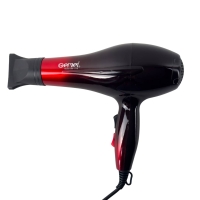 Фен з іонізацією Gemei GM-1719 1800 Вт чорний з червоним