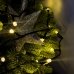 Світлодіодна гірлянда-нитка чорний дріт 200 LED Euro Led рубін 12.5 м 8 режимів жовтий