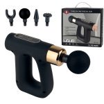 Масажер портативний Fascial Gun HB-007 перкусійний чорний