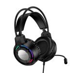 Навушники дротові геймерські BOROFONE BO112 Wave AUX USB з мікрофоном чорний