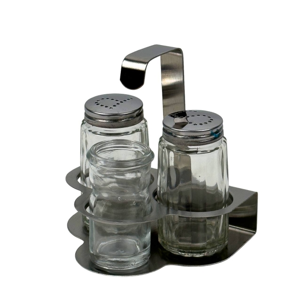 Набір для спецій Empire EM-8893 Нео скло 3 ємності сріблястий