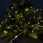 Світлодіодна гірлянда-нитка мідний дріт 500 LED SFK-42 на котушці з пультом крапля 50 м теплий білий