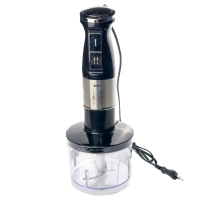 Блендер занурювальний з чашею 4в1 BITEK BT-326 1600 Вт 0.6 л чорний з сріблястим