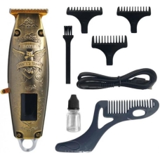 Тример для стрижки волосся та бороди ROZIA PRO HQ-299 USB золотистий