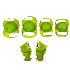 Дитячий захисний набір екіпірування Profi MS0332-2 для колін ліктів зап'ястя зелений