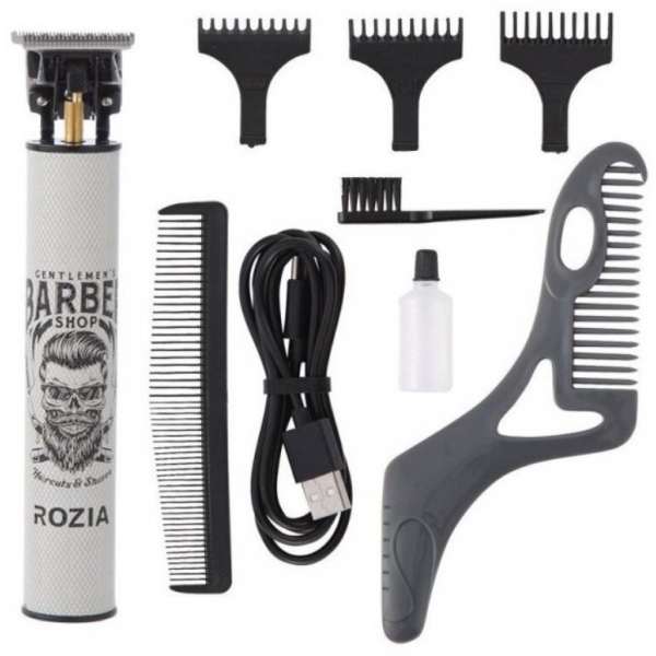 Тример для стрижки волосся та бороди ROZIA PRO HQ-286 USB 1000 mAh білий