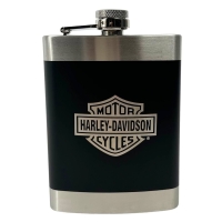 Фляга 230 мл Harley-Davidson GT-44 подарункова упаковка чорний зі сріблястим